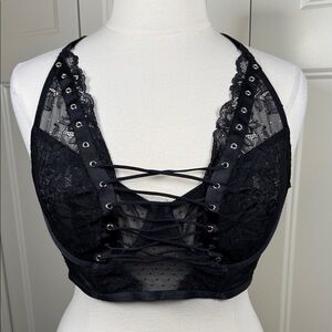 Torrid Curve Black Lace-Up Bralette